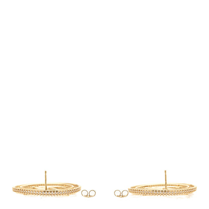 Louis Vuitton Metal Crystal Sparkling Louise Earrings Gold 3 of 5