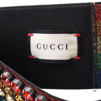Gucci Metallic Crystal Embellished Webby Headband 57 Rainbow 3 of 4