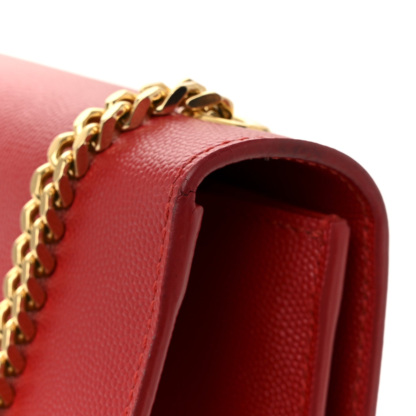 Grain De Poudre Medium Monogram Kate Satchel Red
