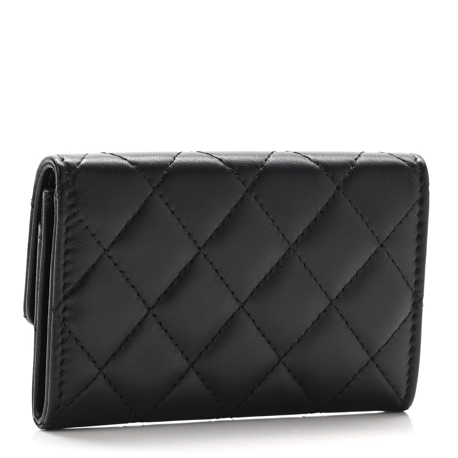 Chanel Quilted Medallion CC Card Holder Black 3 of 10