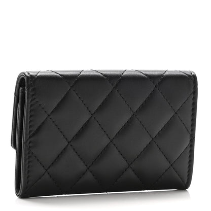 Chanel Quilted Medallion CC Card Holder Black 3 of 10