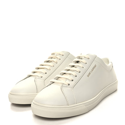Saint Laurent Calfskin Andy Low Top Sneakers 39.5 Blanc Optique 3 of 8