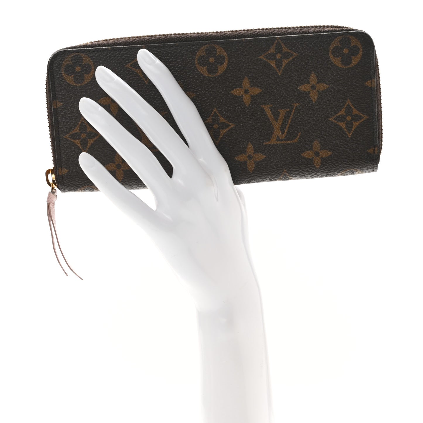Monogram Clemence Wallet Rose Ballerine