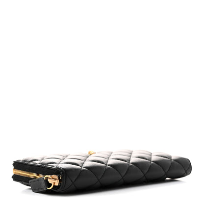 Versace Nappa Quilted Medusa Zip Around Wallet Black 4 of 7