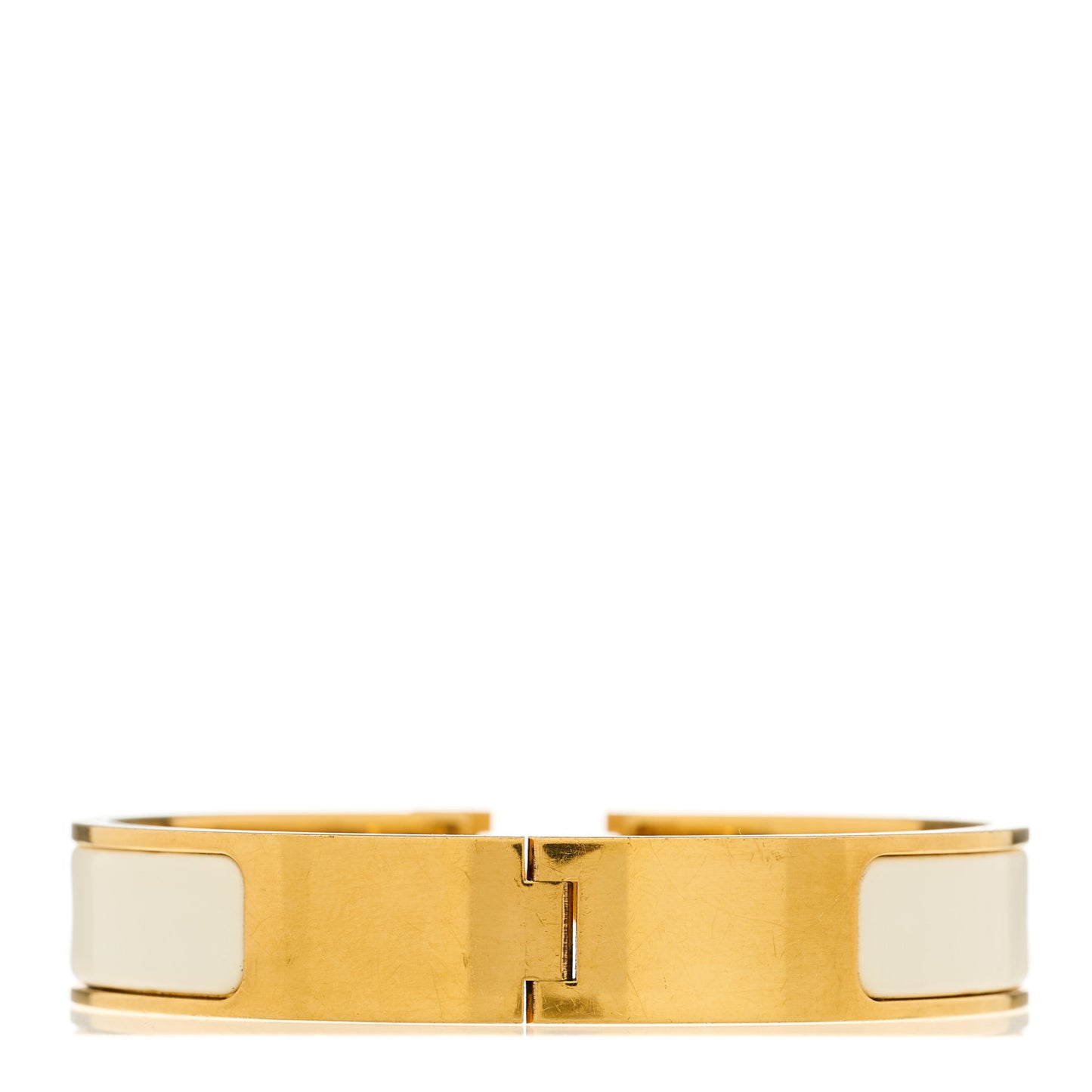 Enamel Narrow Clic Clac H Bracelet PM Craie
