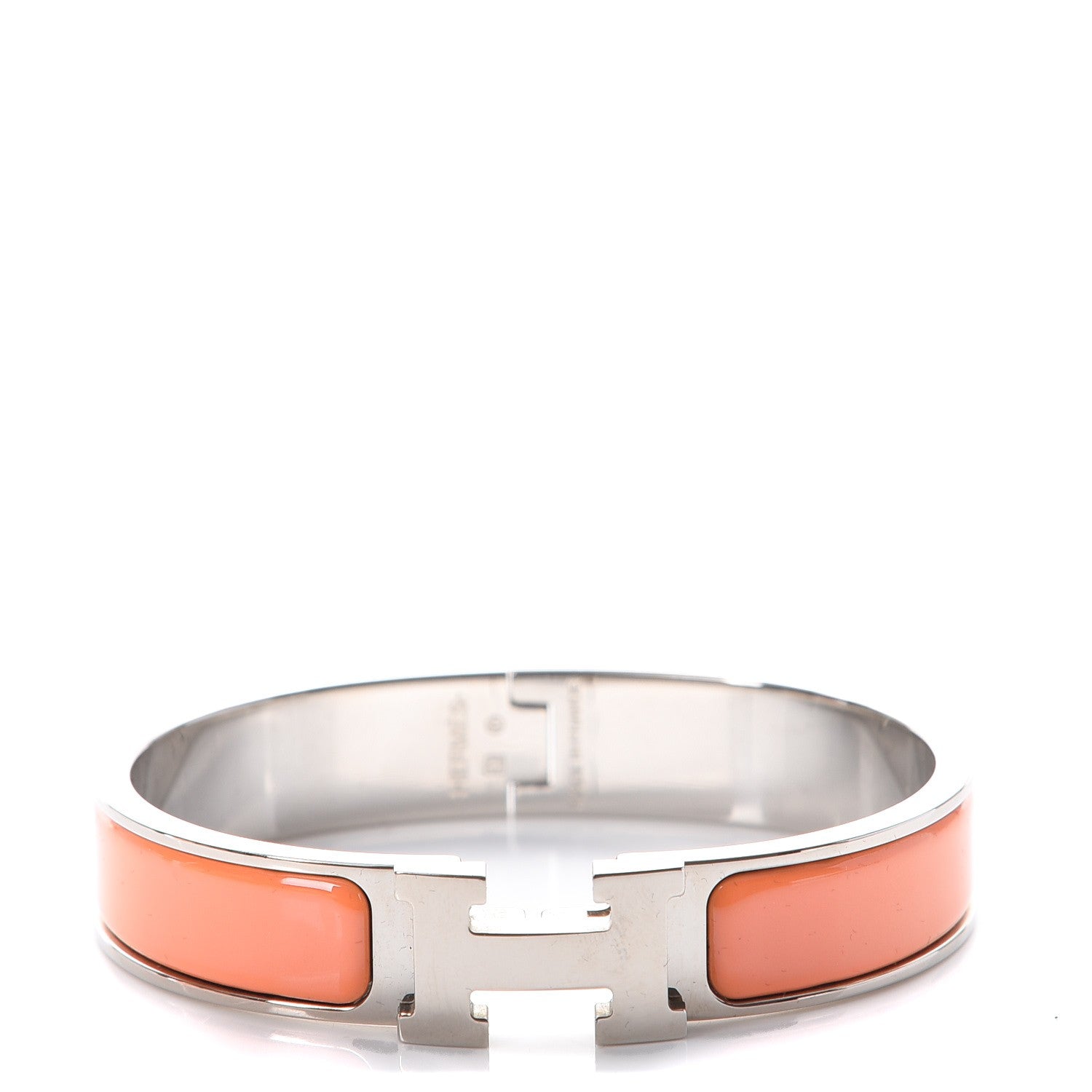 Hermes Enamel Narrow Clic Clac H Bracelet PM Mango 1 of 5
