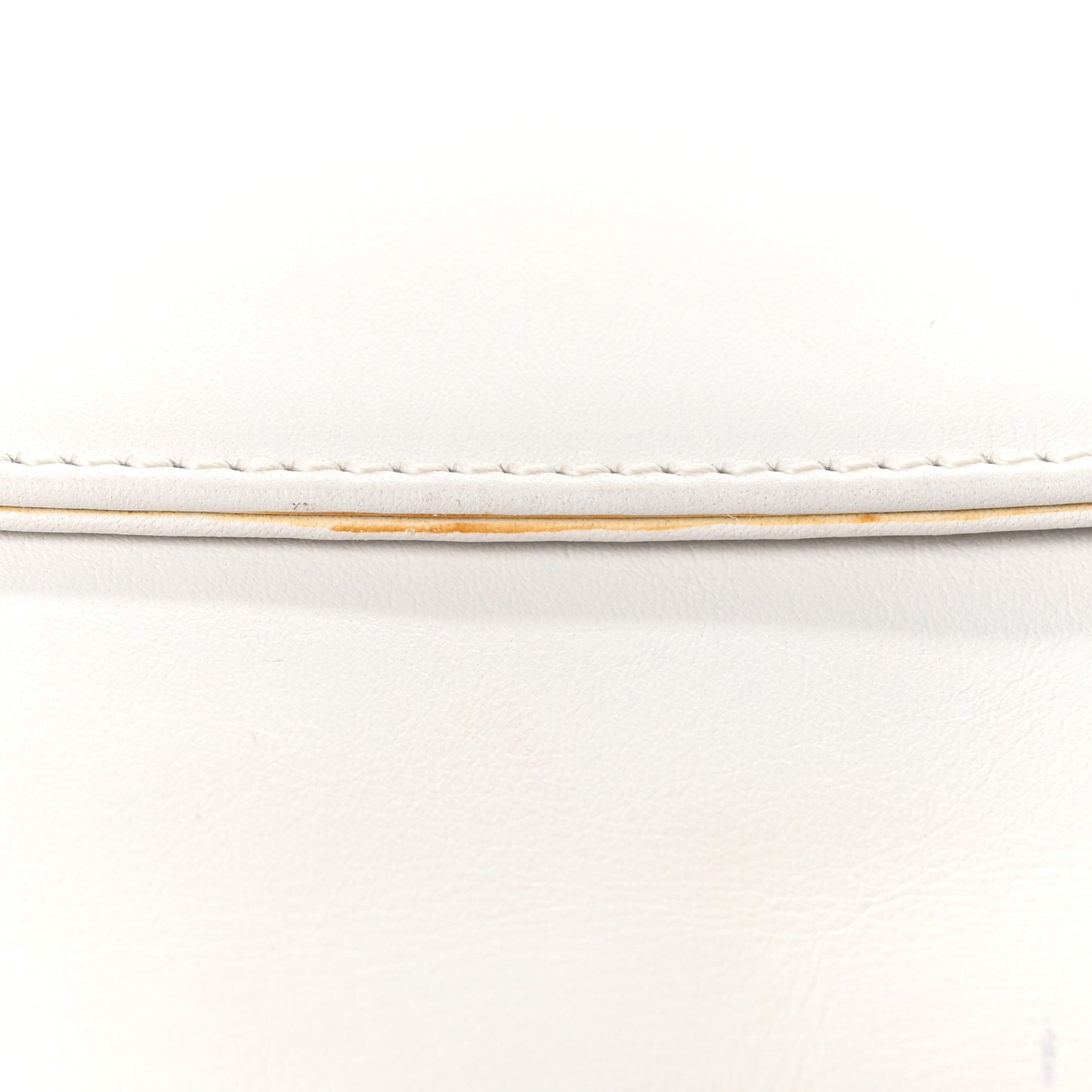 Calfskin Flap Shoulder Bag White Black