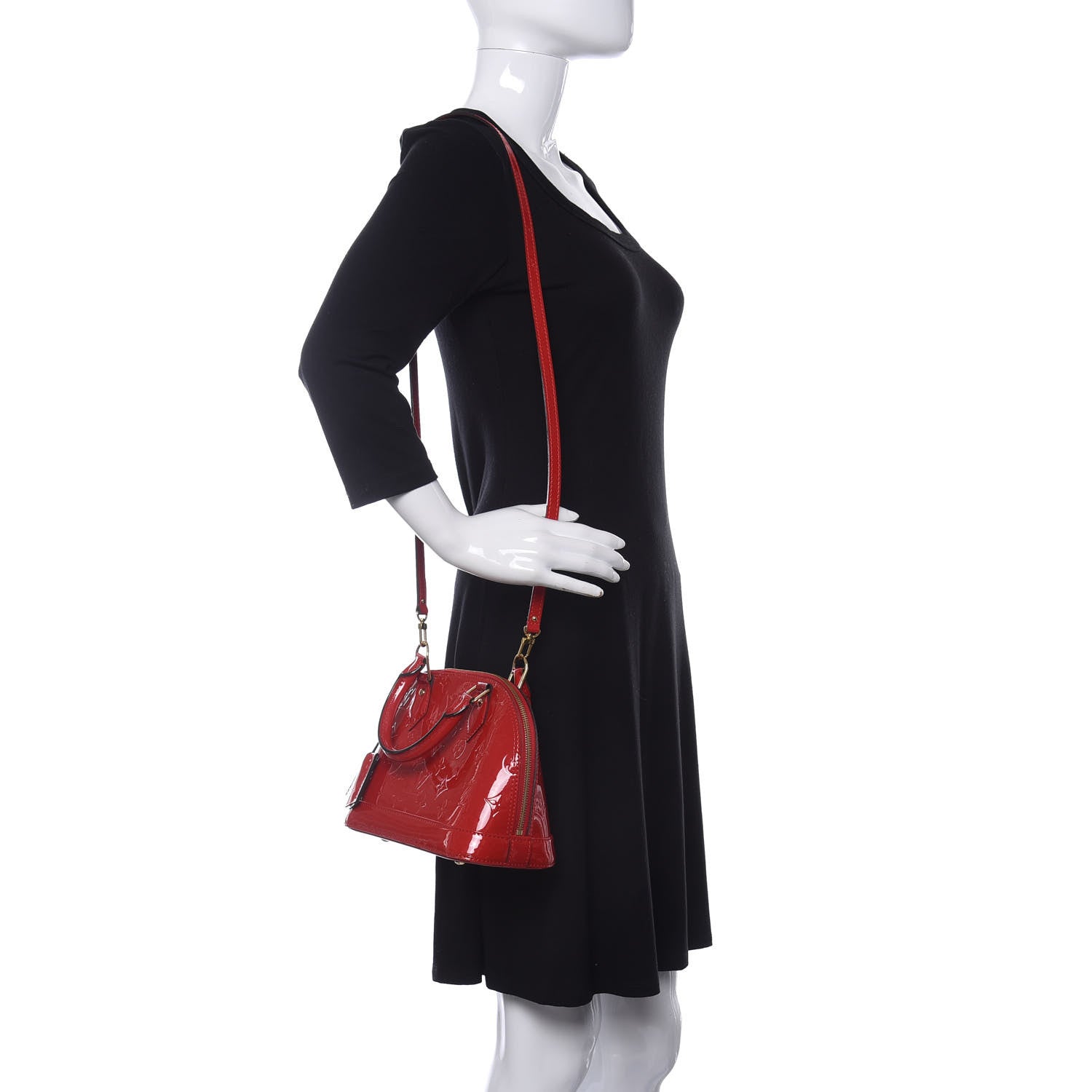 Louis Vuitton Vernis Alma BB Cherry 2 of 11