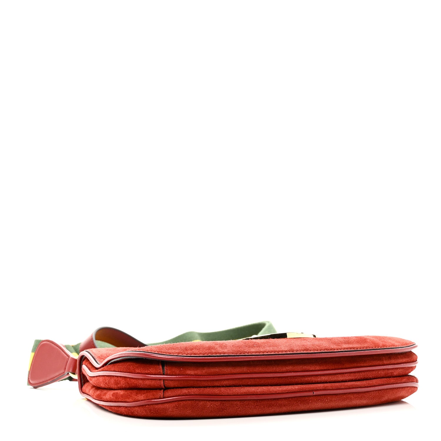 Gucci Suede Talco Roxy Calfskin Web Medium Blondie Shoulder Flap Bag Blondie Red 4 of 10