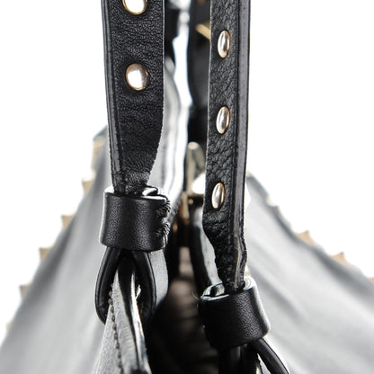 Valentino Garavani Vitello Medium Rockstud Tote Black 9 of 11