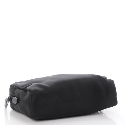 Prada Tessuto Nylon Vela Saffiano Necessaire Wristlet Pouch Black 4 of 7