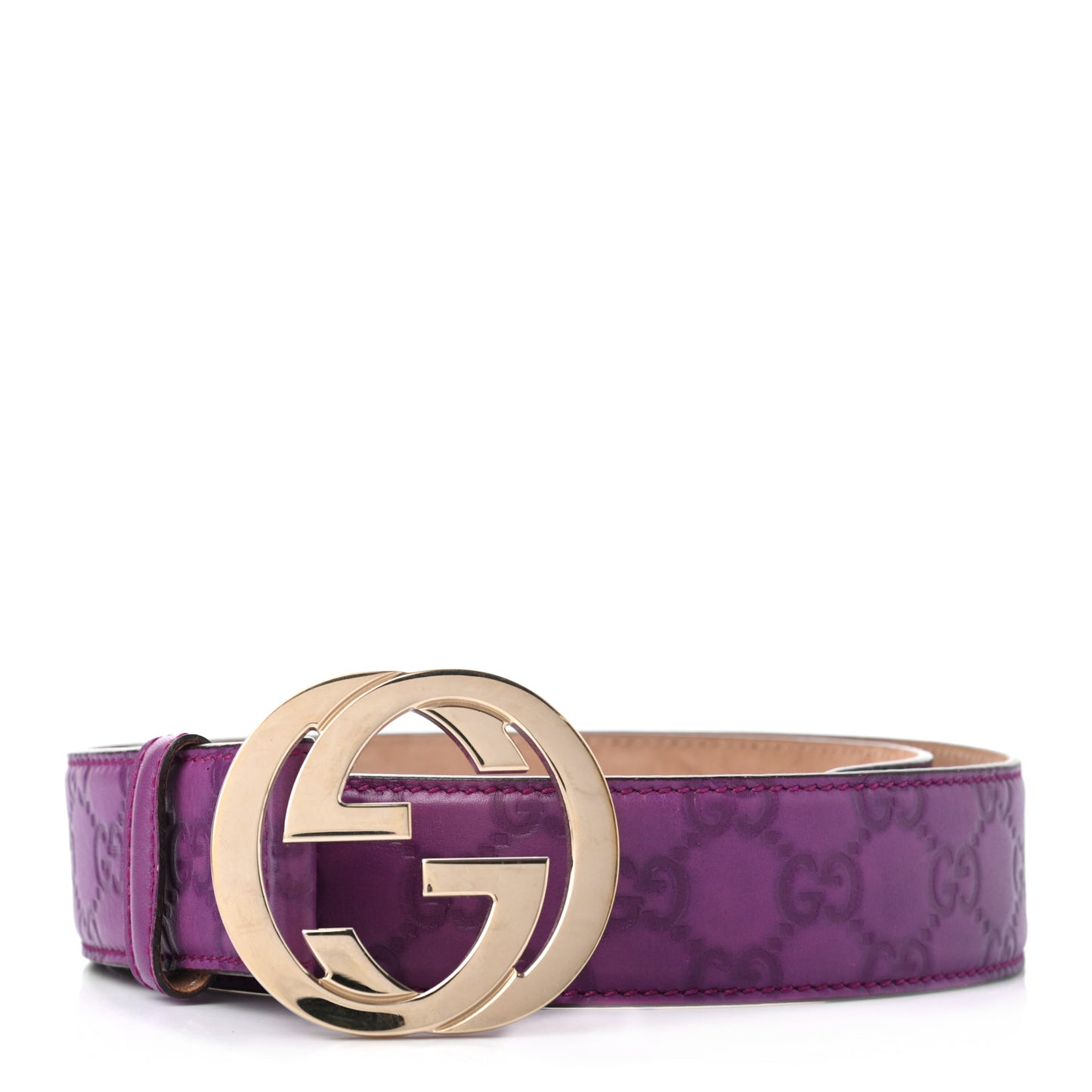 Guccissima Interlocking G Belt 90 36 Purple