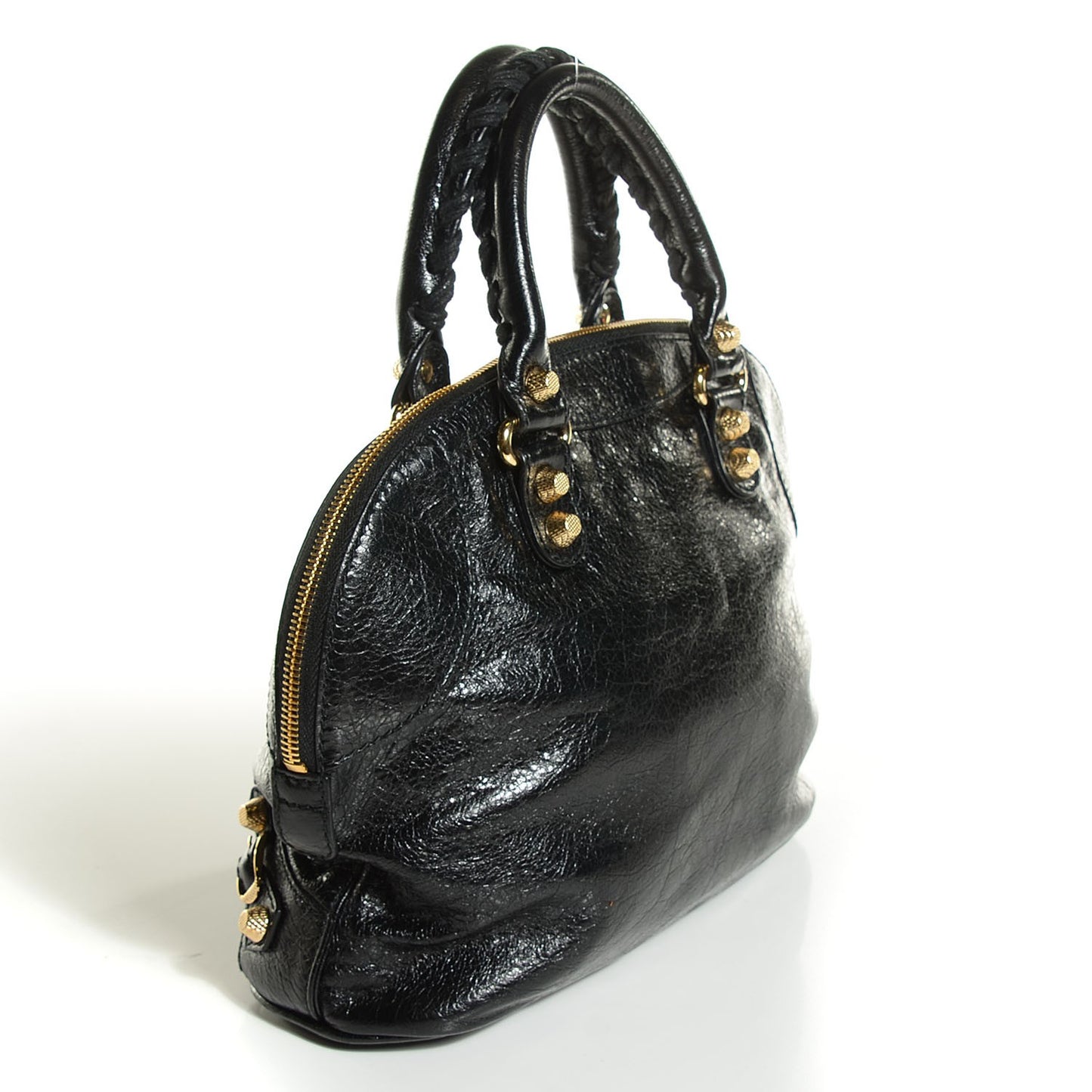 Agneau Giant 12 Gold Hardware Bowling Bag Black