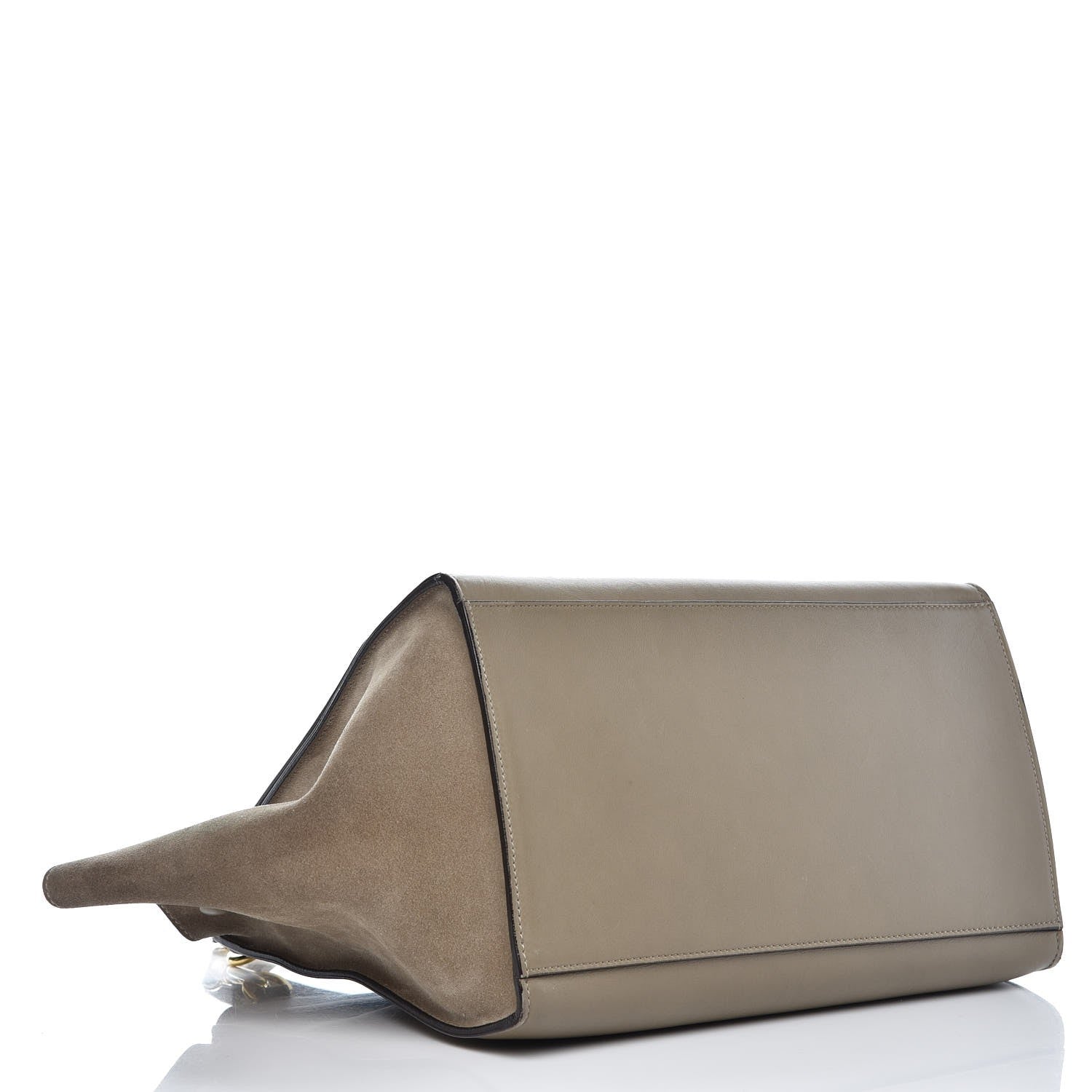 Celine Calfskin Suede Whipsnake Medium Trapeze Taupe 5 of 18