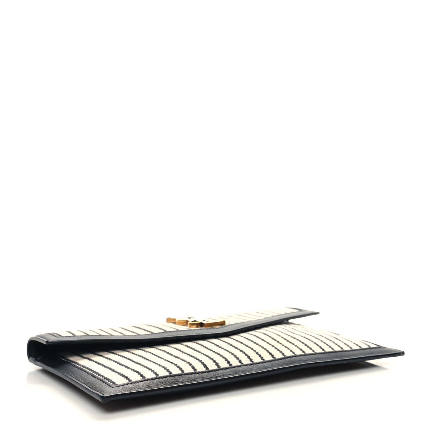 Canvas Striped Uptown Pouch Beige Black