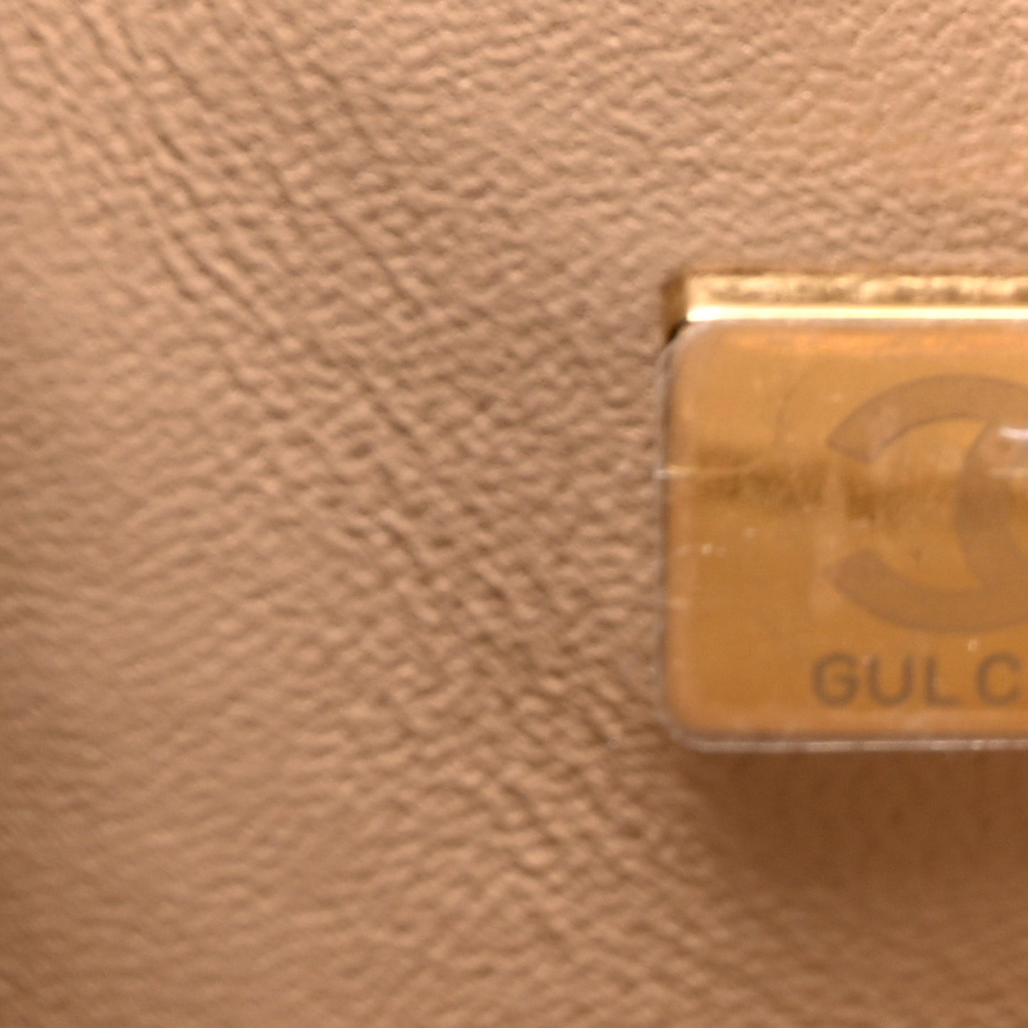 Caviar Quilted Medium Double Flap Dark Beige