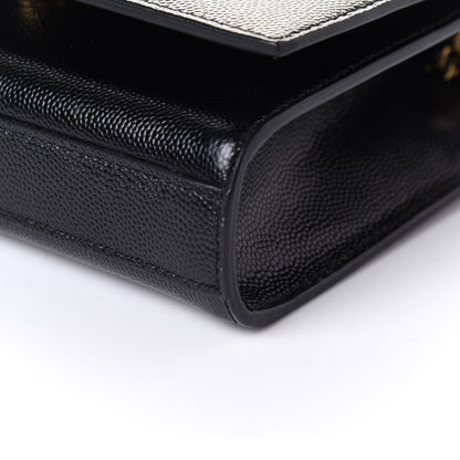 Saint Laurent Grain De Poudre Small Monogram Kate Satchel Black 10 of 10