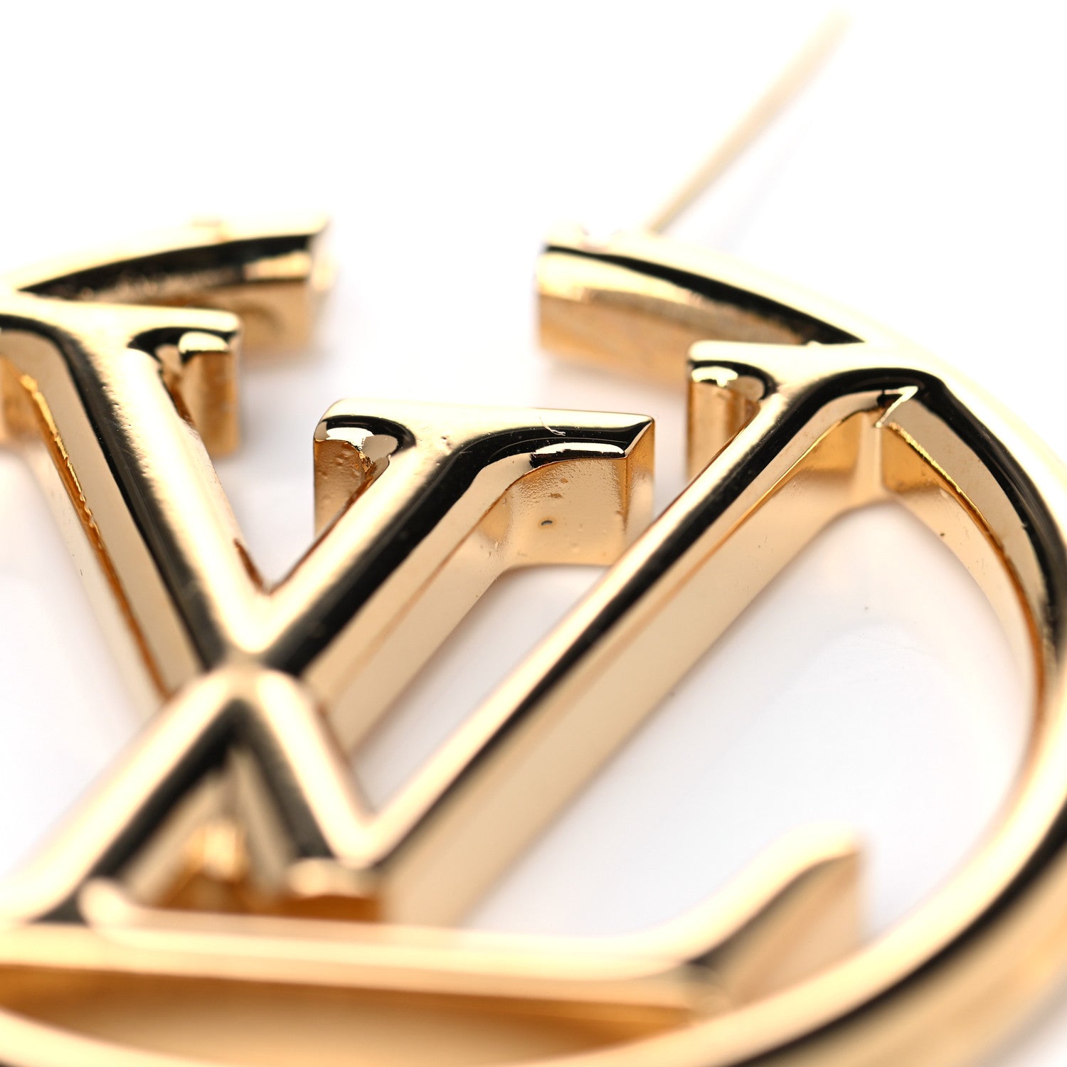 Louis Vuitton Metal Louise Hoop Earrings Gold 5 of 5