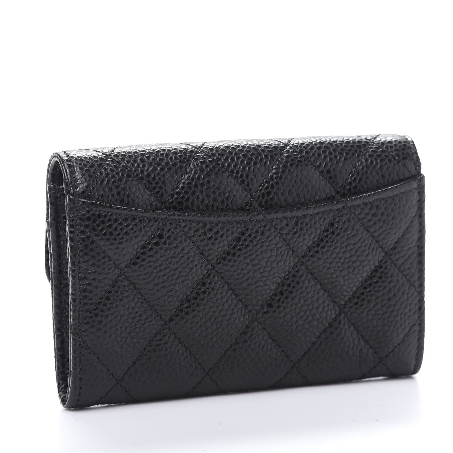 Chanel Caviar Quilted Flap Card Holder Wallet Black 3 of 11