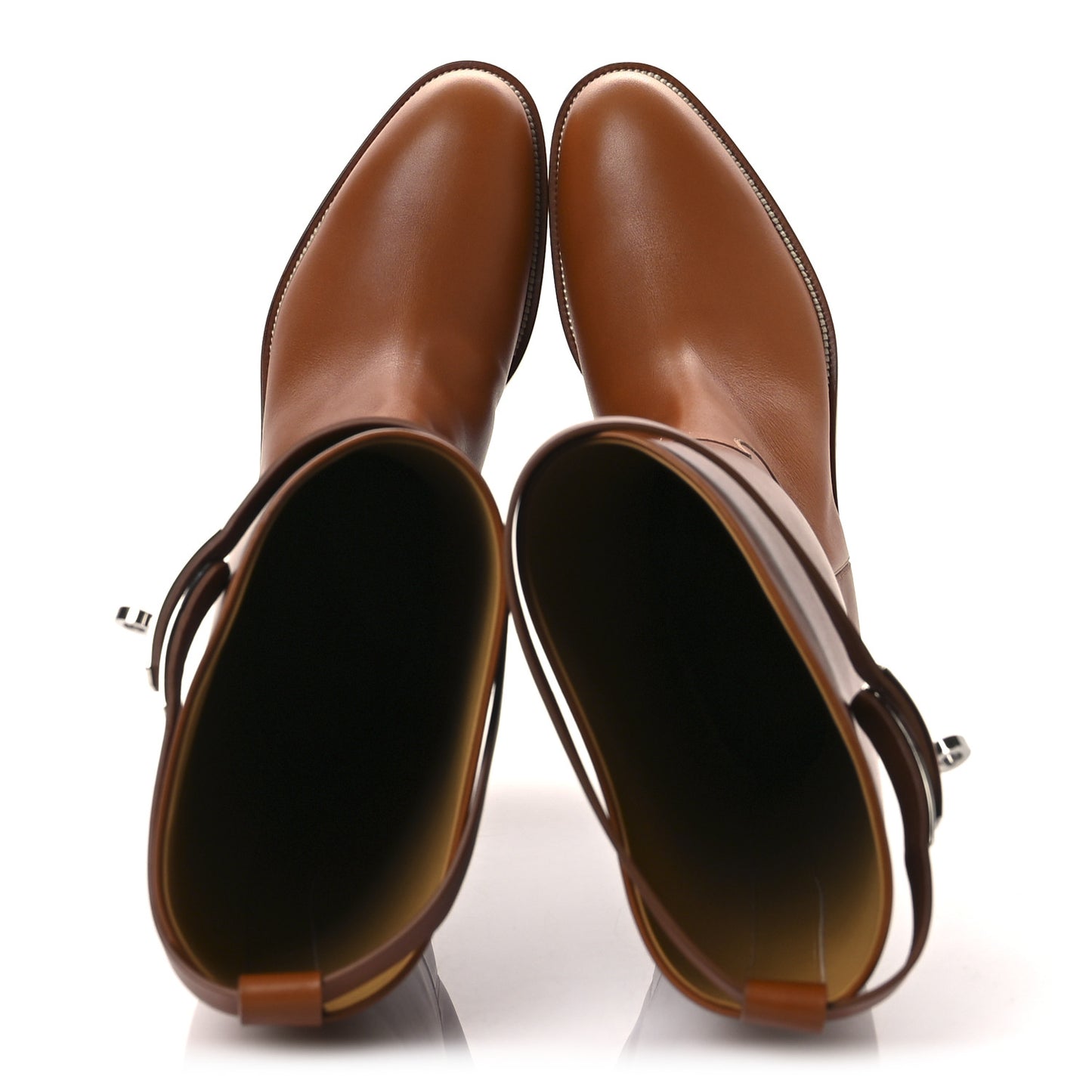 Heritage Calfskin Kelly Jumping Boots 37 Naturel