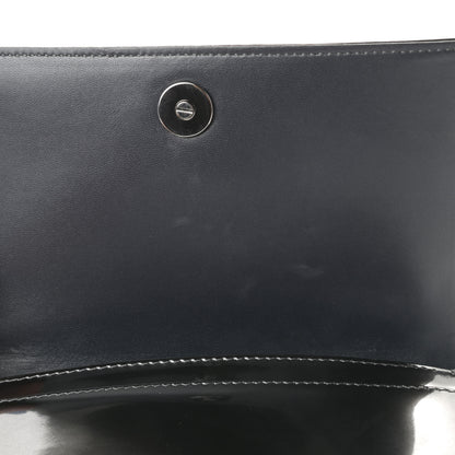 Christian Dior Metallic Patent Micro-Cannage Diorama Wallet on Chain Pouch Onyx Black 13 of 14