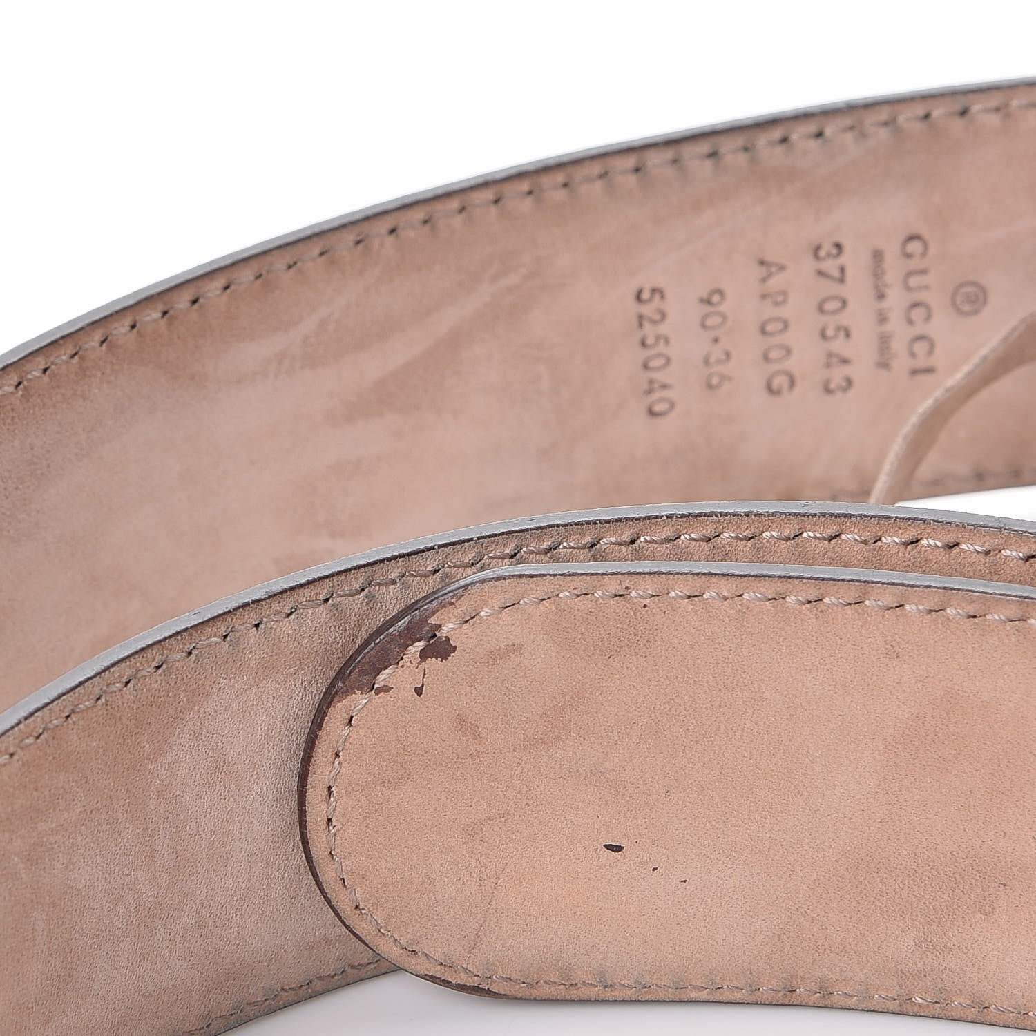 Gucci Calfskin Interlocking G 37mm Belt 90 36 Camelia 7 of 8