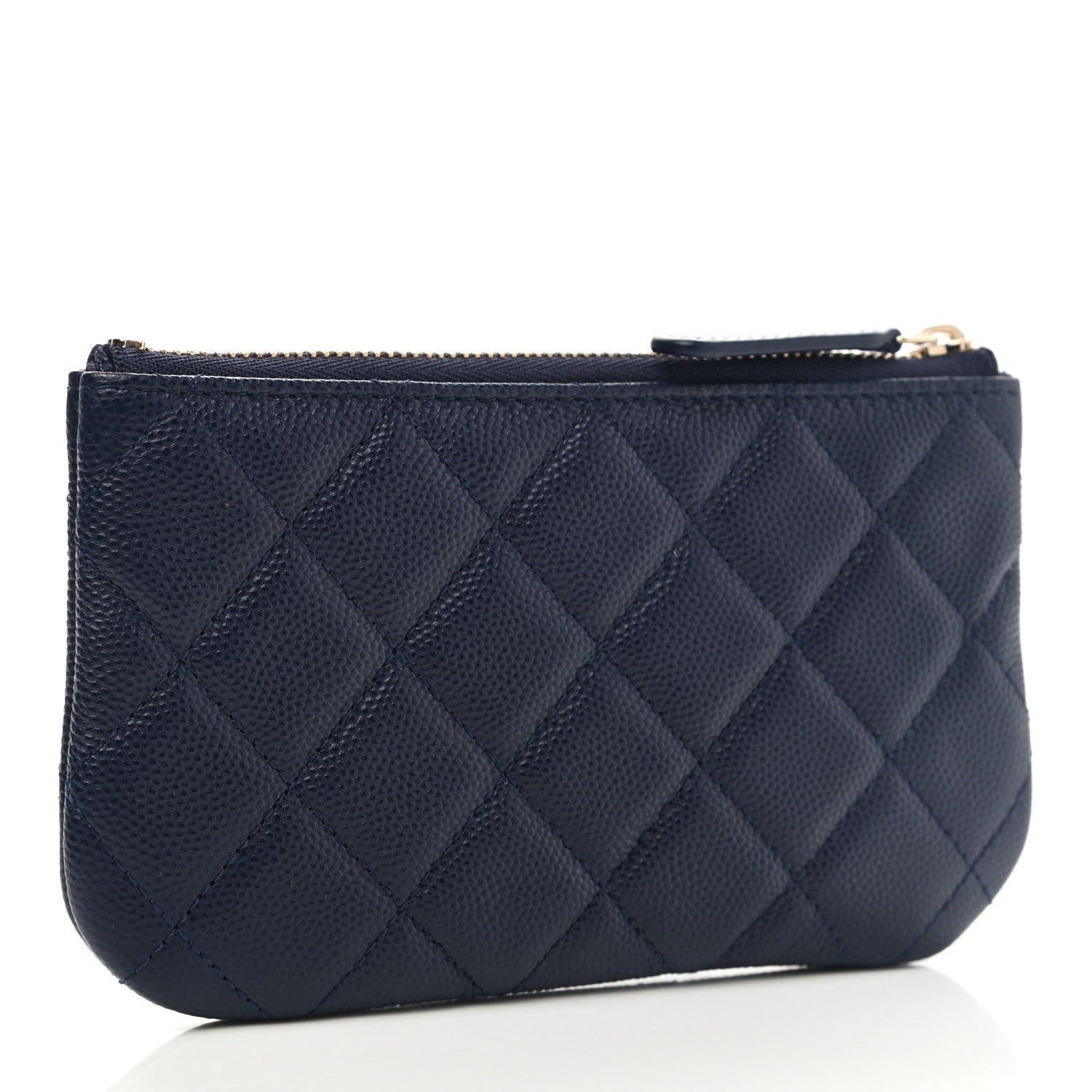 Chanel Caviar Quilted Small Cosmetic Case Navy Blue 3 of 9