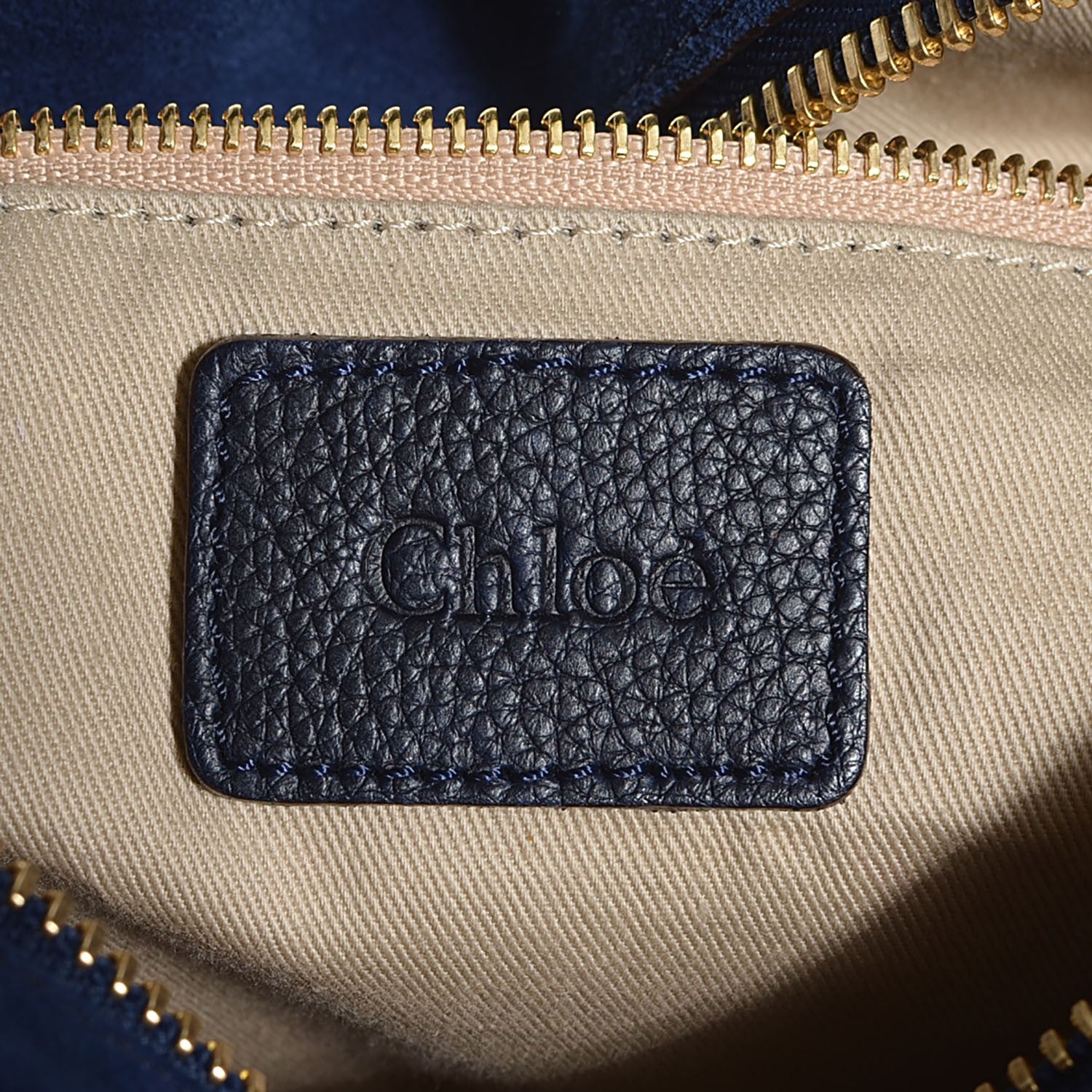Chloe Suede Calfskin Medium Paraty Midnight Blue 7 of 10