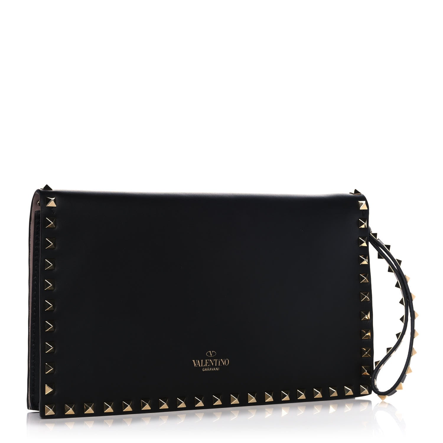 Valentino Garavani Nappa Rockstud Wristlet Clutch Black 3 of 9