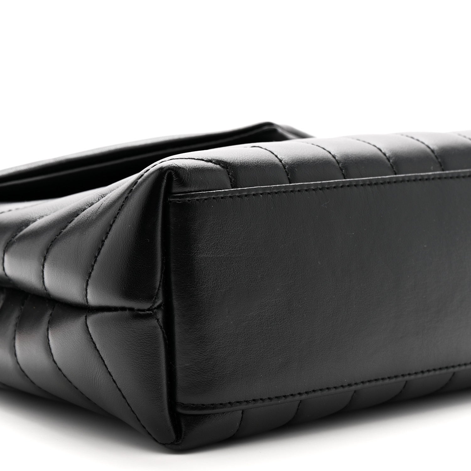 Saint Laurent Calfskin Y Quilted Monogram Monochrome Small Loulou Chain Satchel Black 10 of 12