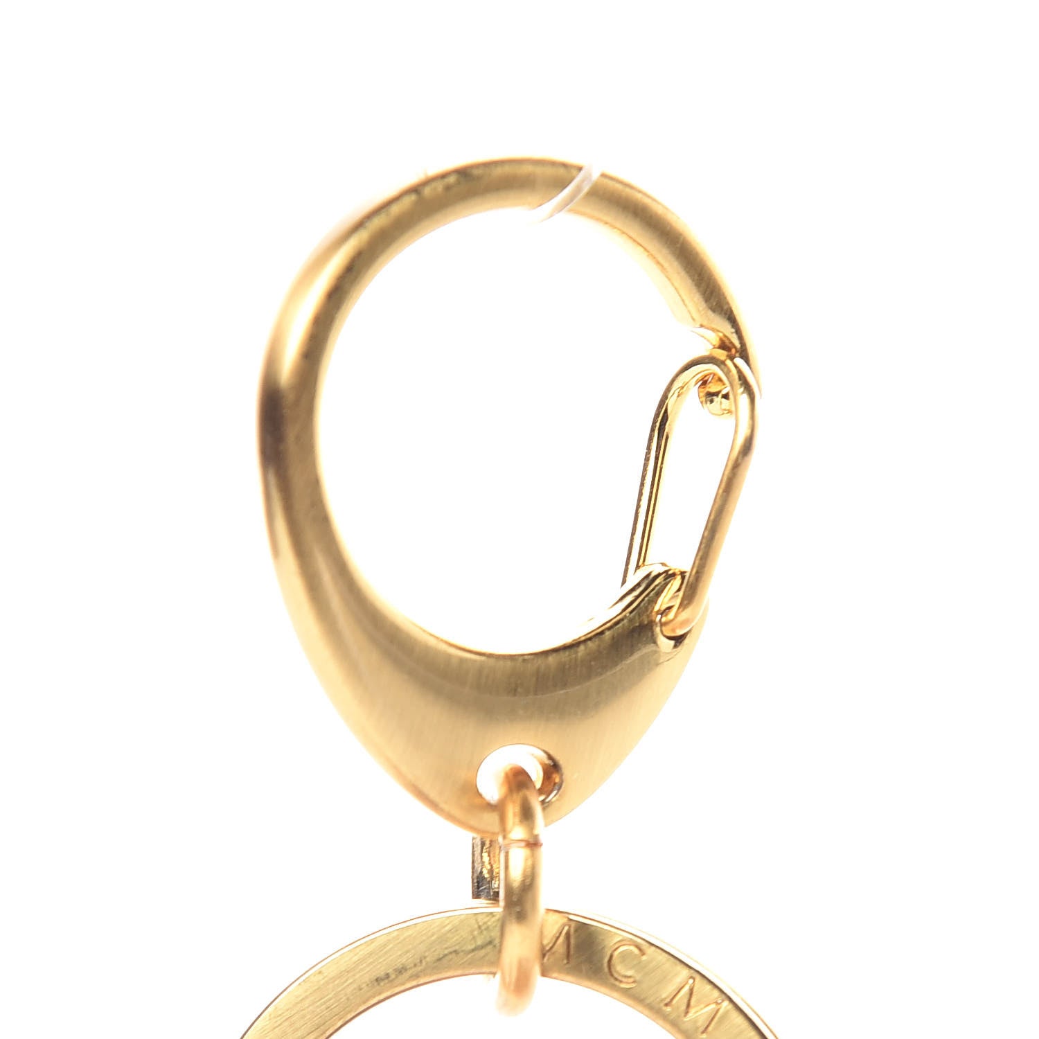 MCM Visetos Bear Key Ring Bag Charm Cognac 4 of 6