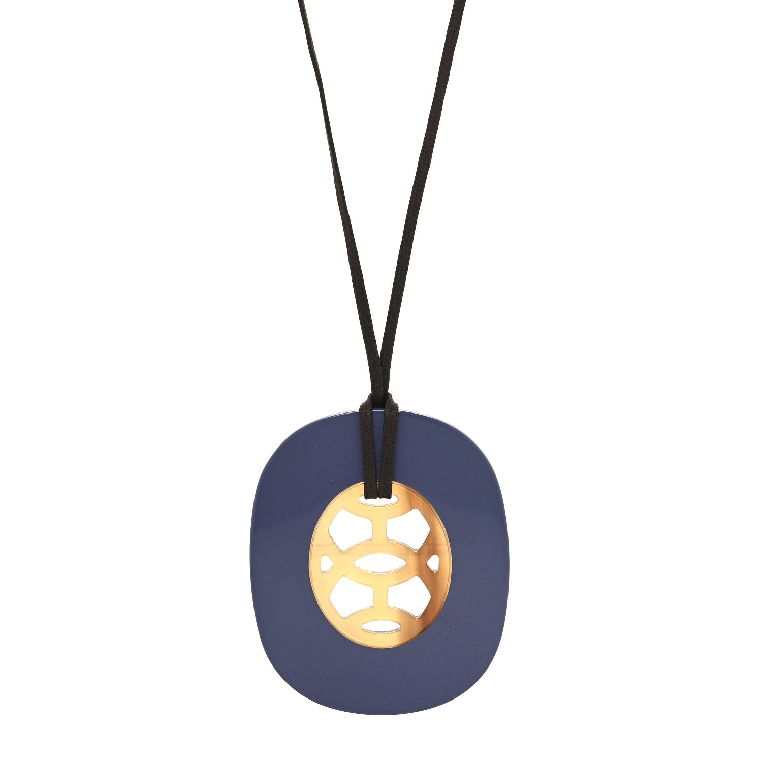Hermes Buffalo Horn Lacquer Lift Necklace 1 of 5