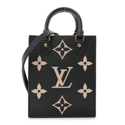 Louis Vuitton Empreinte Monogram Giant Petit Sac Plat Black Beige 1 of 12