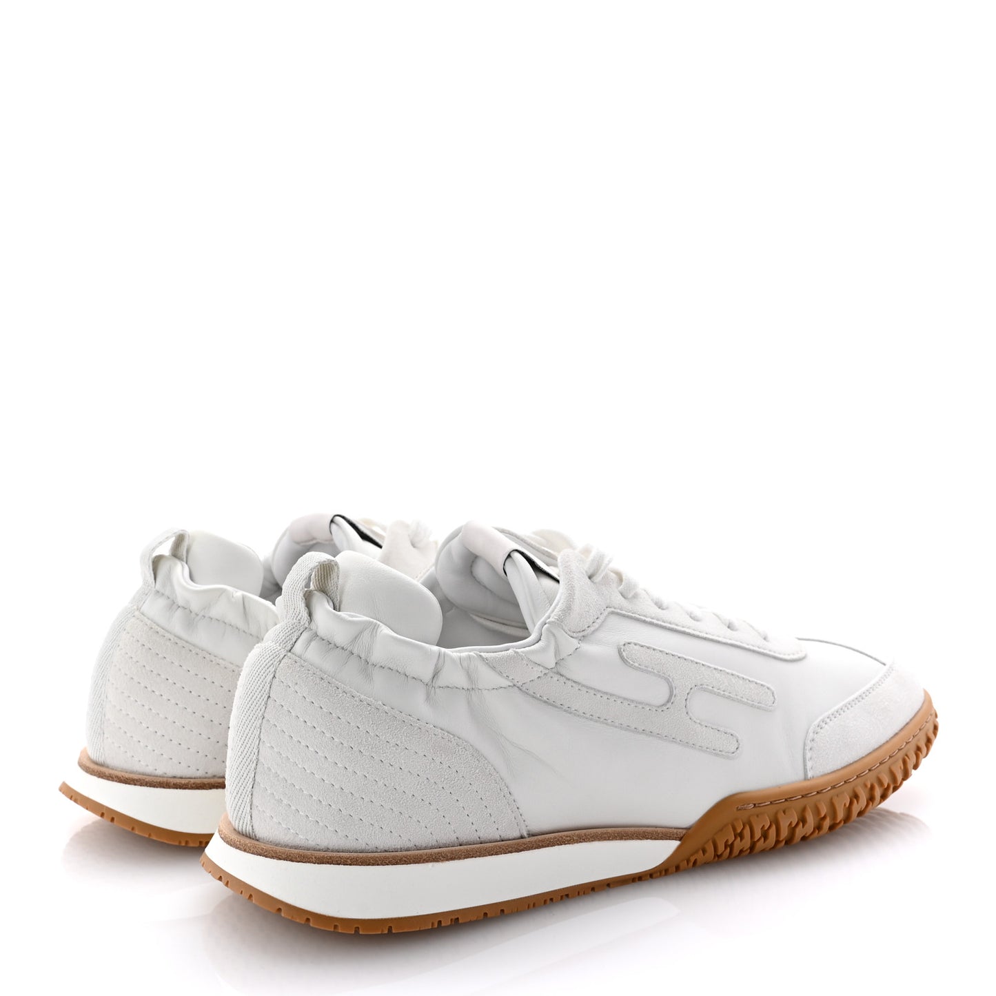 Nappa Suede Goatskin Jet Sneakers 41.5 White