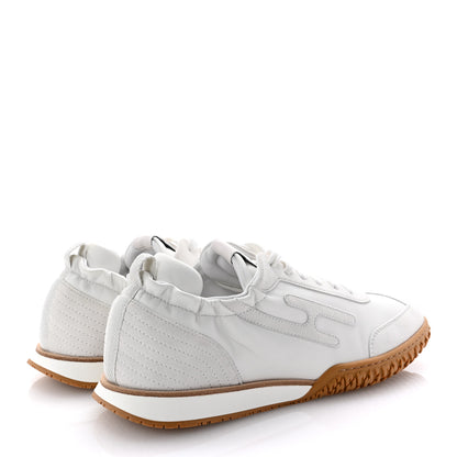 Hermes Nappa Suede Goatskin Jet Sneakers 41.5 White 5 of 10