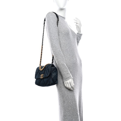 Chanel Denim Quilted Medium Chanel 19 Flap Blue 2 of 11