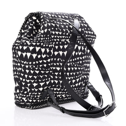 Stella McCartney Shaggy Deer Hearts Falabella Backpack Bag Black 3 of 8