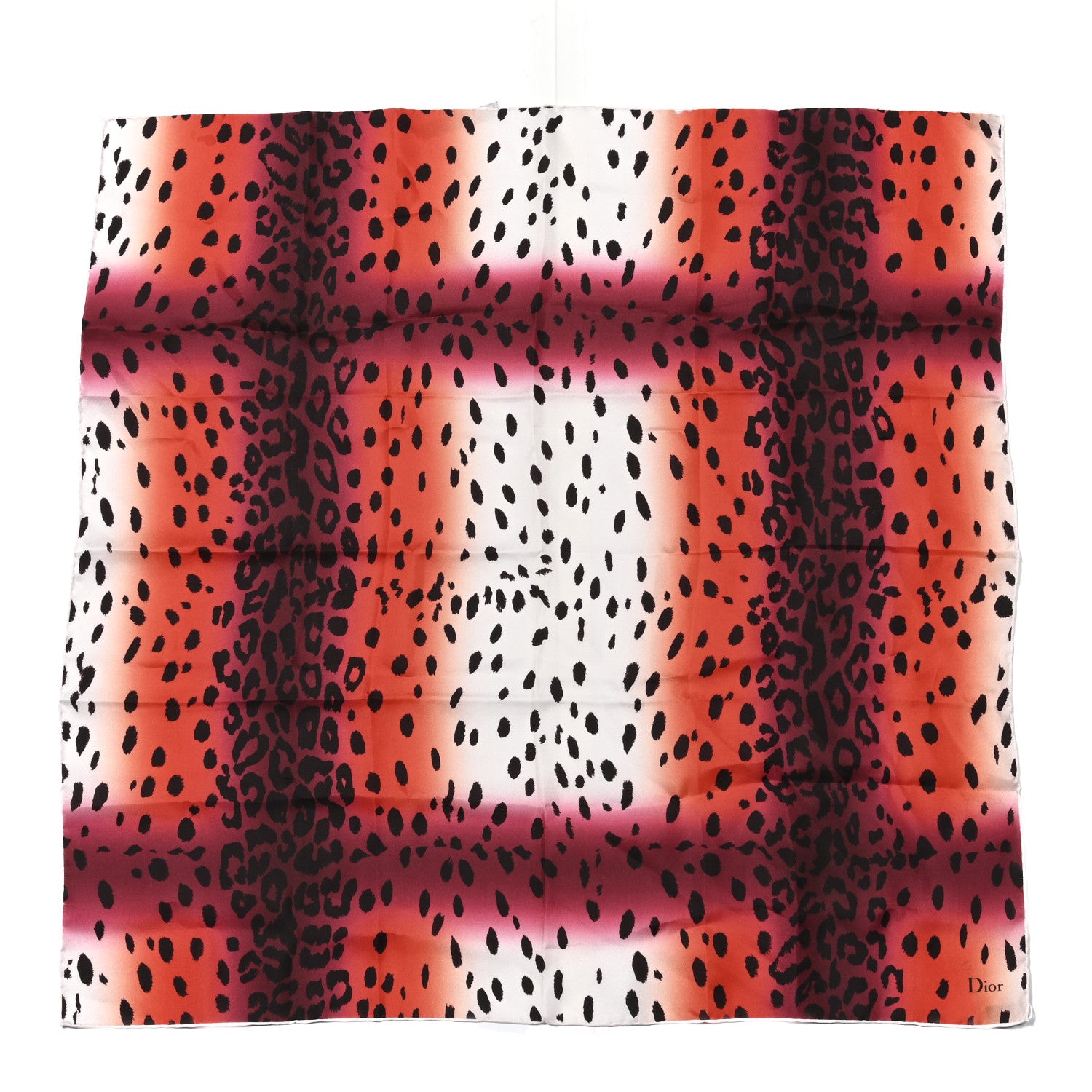 Christian Dior Silk Wildior 70 Square Scarf Rouge 1 of 3
