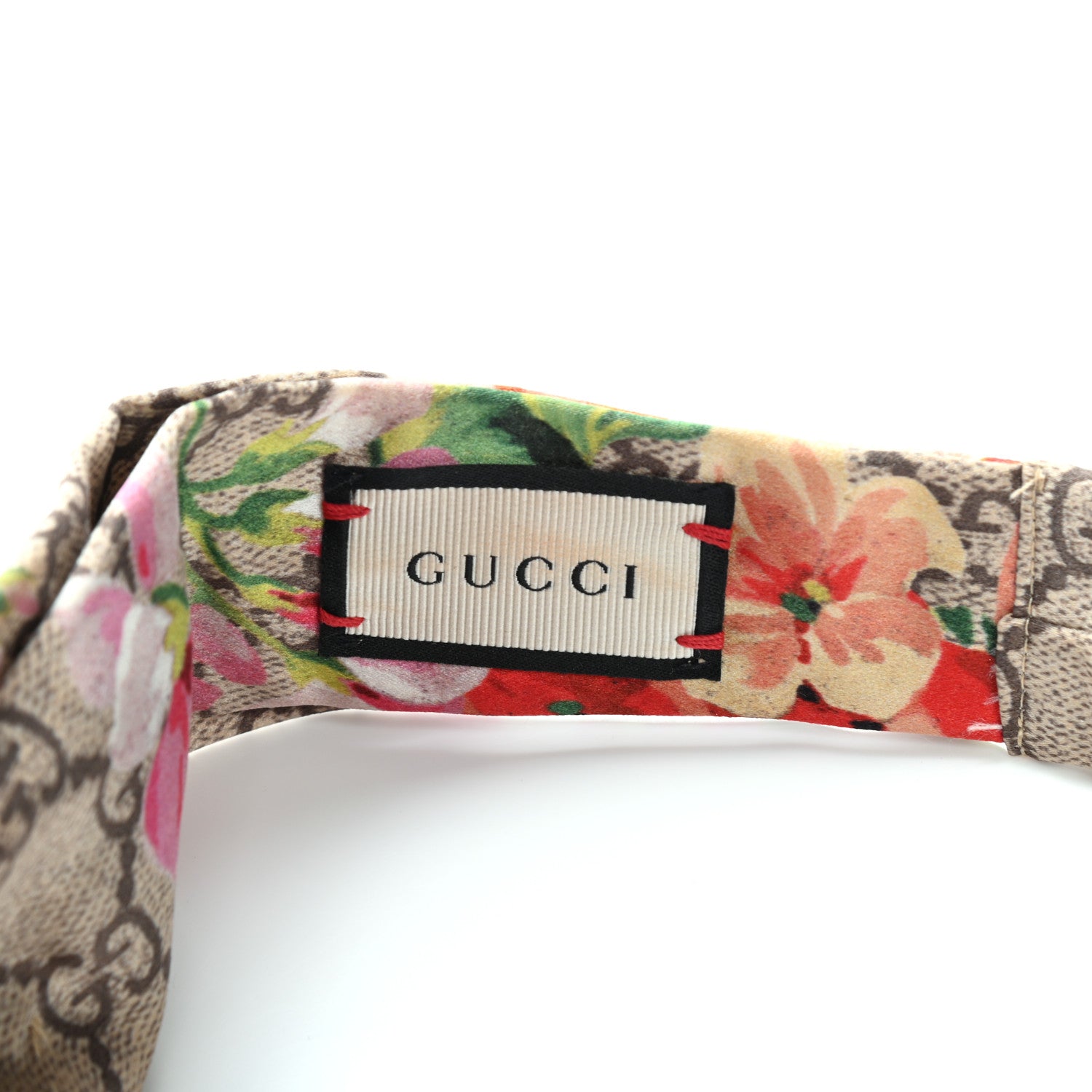 Gucci Silk Monogram Blooms Print Headband Antique Rose 4 of 4