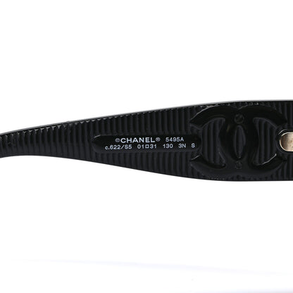 Chanel Acetate Shield Sunglasses 5495 Black 5 of 7