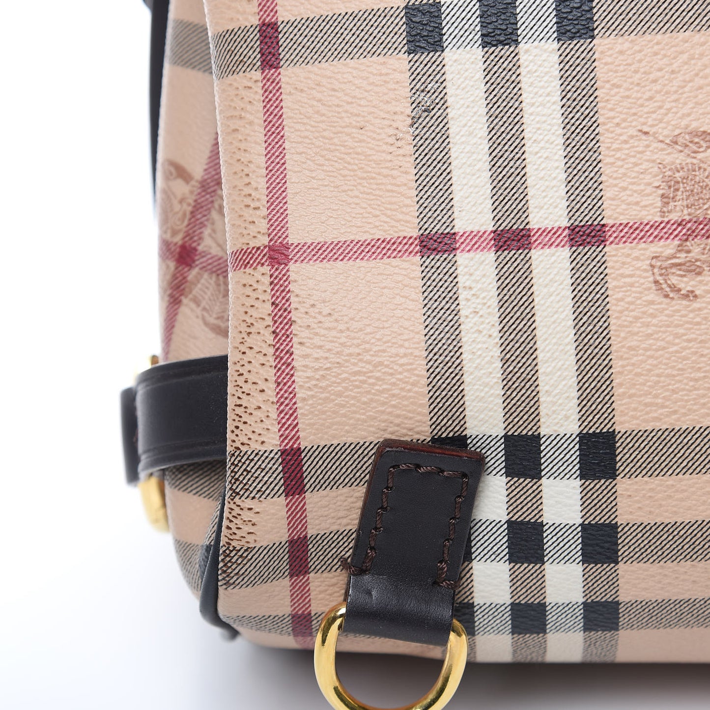 Haymarket Check Large Bridle Saddle Bag Dark Clove Brown