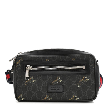 Gucci Soft GG Supreme Monogram Tigers Belt Bag Black Multicolor 1 of 8