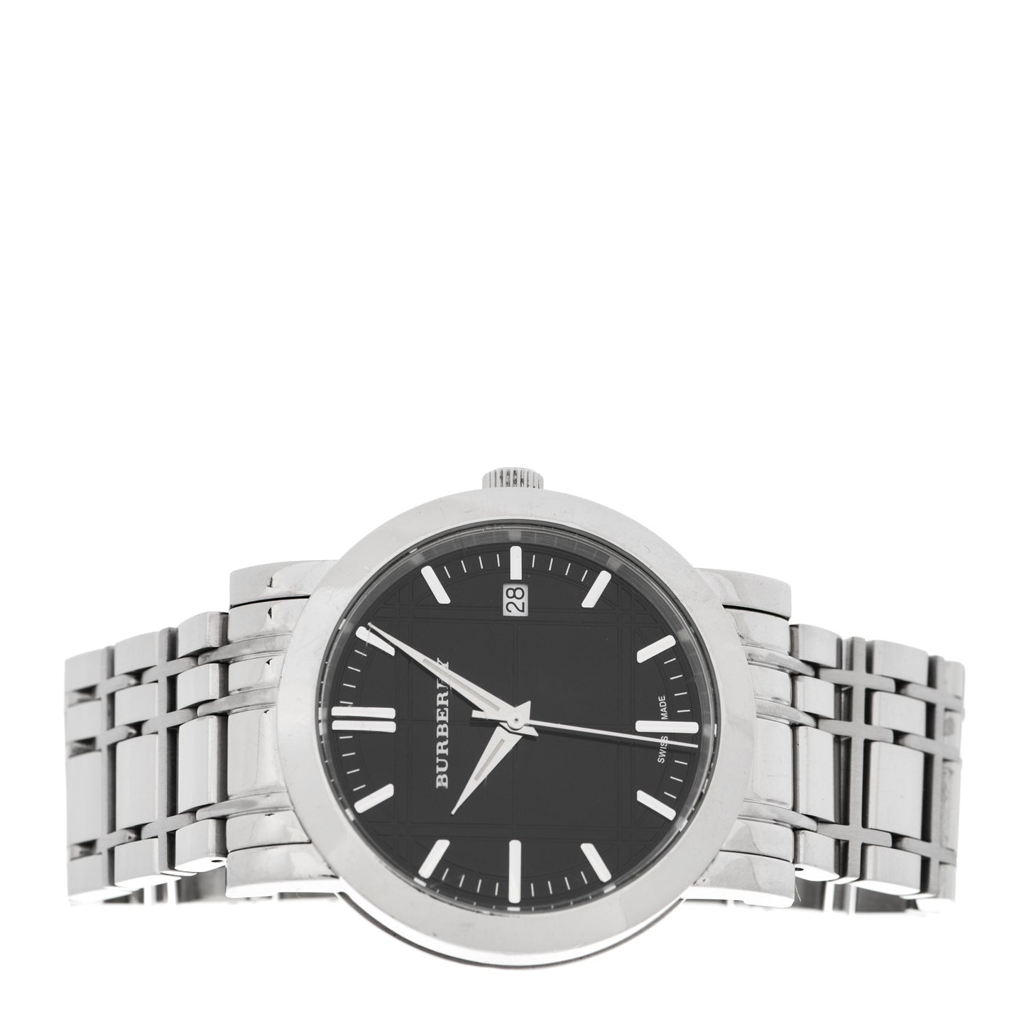Stainless Steel 38mm Heritage Quartz Watch Black BU1364