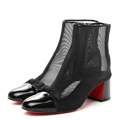 Christian Louboutin Mesh Checkypoint 55 Booties 40 Black 3 of 7