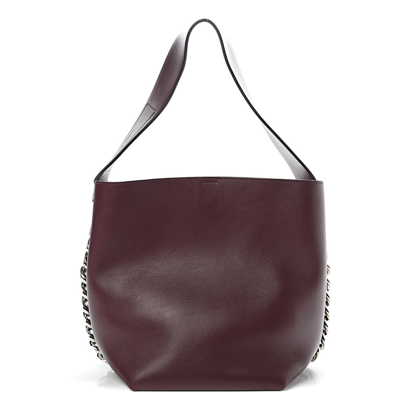 Calfskin Infinity Bucket Bag Oxblood