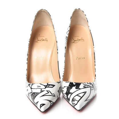 Christian Louboutin Calfskin WallGraf So Kate 120 Pumps 38 Black White 2 of 8