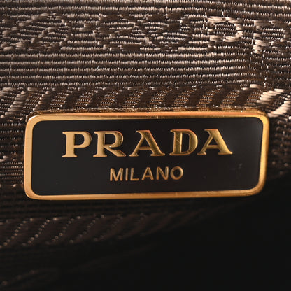Prada Jacquard Logo Mini Bucket Crossbody Bag Corda Bruciato 6 of 10