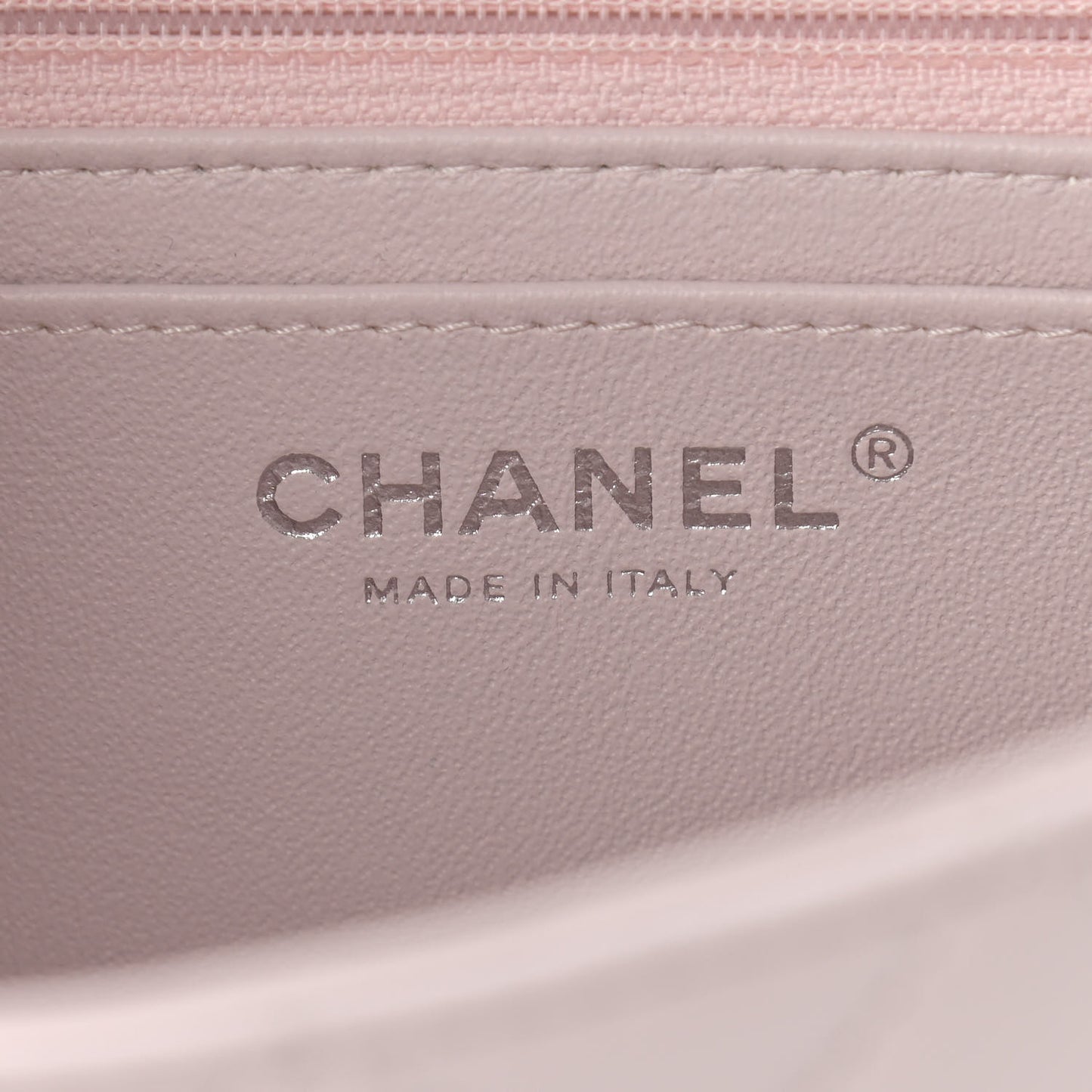 Lambskin Quilted Mini Rectangular Flap Light Purple