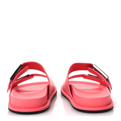 Fendi Vitello Fendi Feel Buckled Slide Sandals 38 Pink Dalia 6 of 11