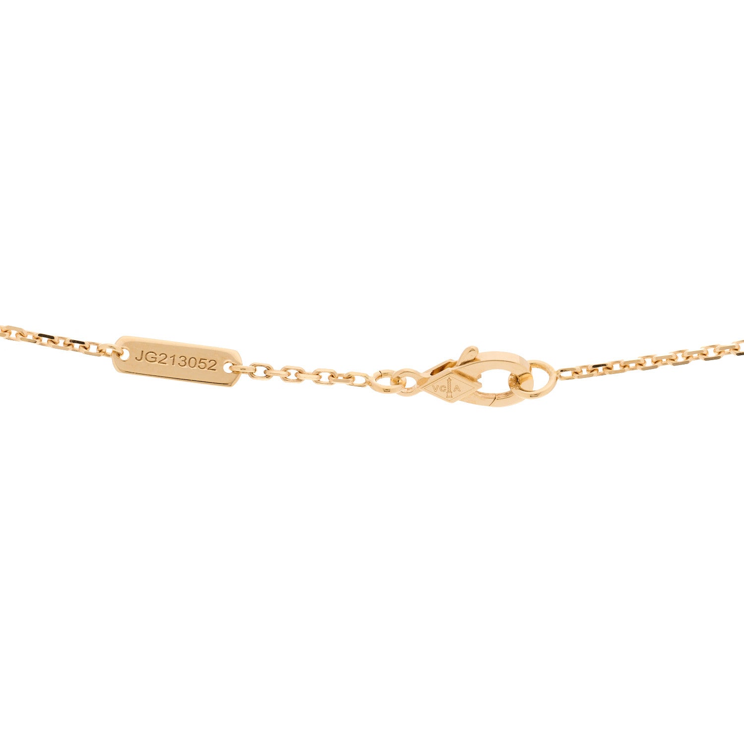 Van Cleef & Arpels 18K Yellow Gold Blue Agate Vintage Alhambra Pendant Necklace 5 of 6